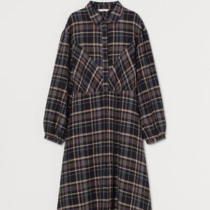 H&M Flannel Shirt Dress - Size Small